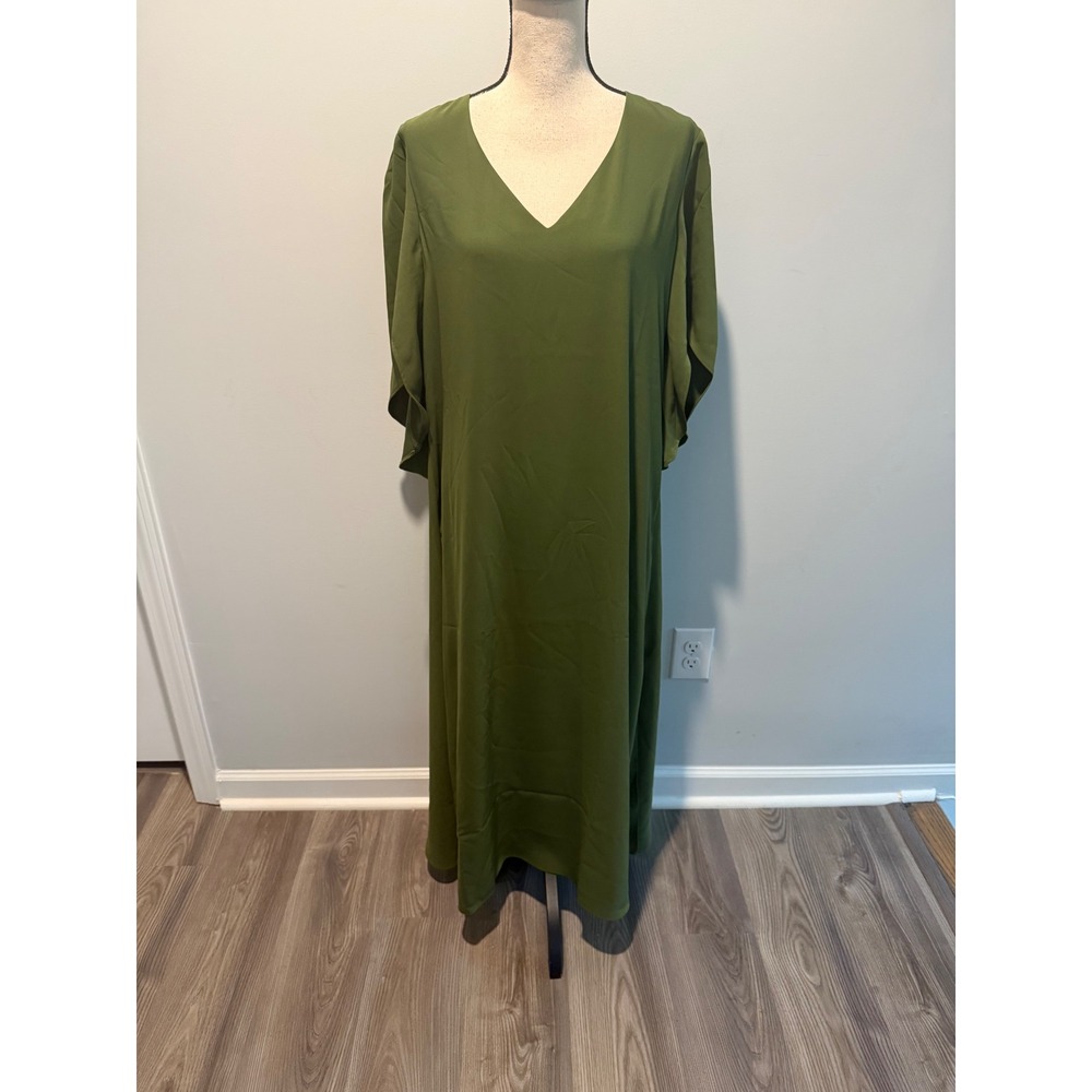 Anna Cate Meredith Midi Dress in Chive Kaftan Dress Women's size XL NWT